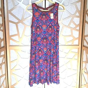 🎆HP🎆NWT Petite LOFT Printed Swing Tank Dress